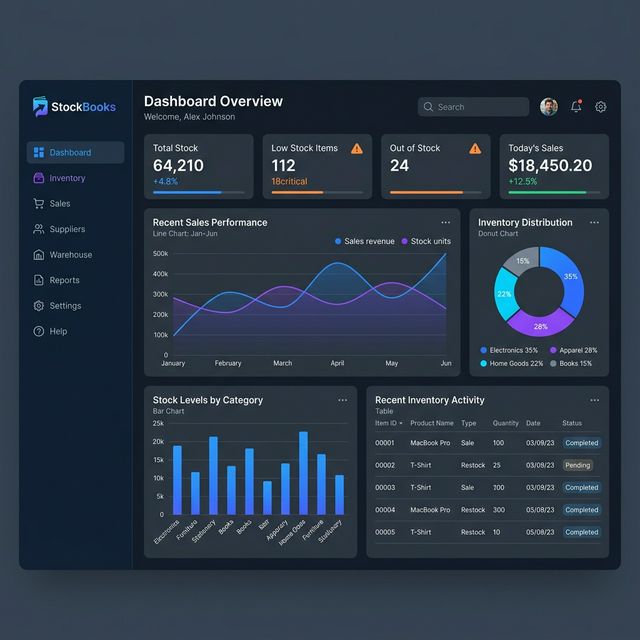 StockBooks Dashboard